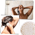 Barre de shampooing et d'après-shampooing au riz