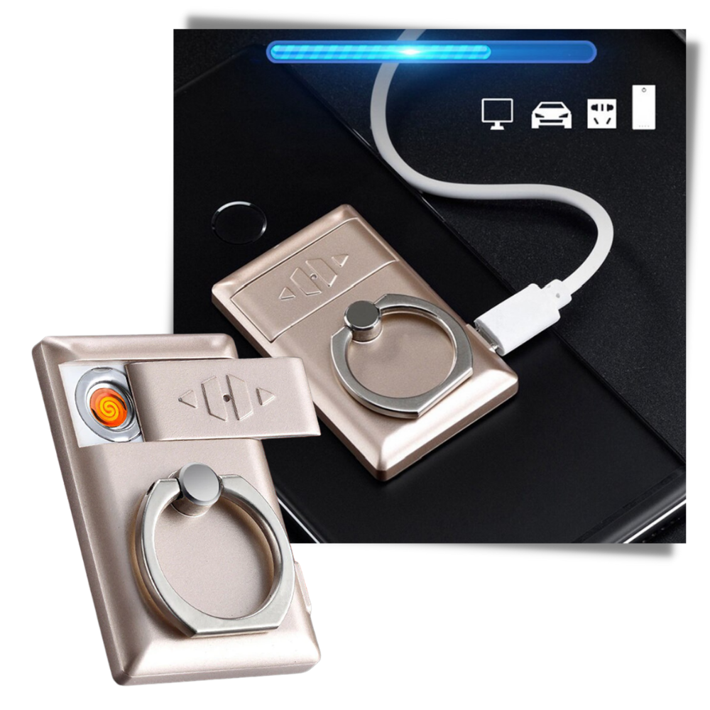 Bague de téléphone avec briquet