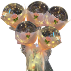 Magnifique ballon LED à rose en DIY