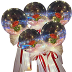 Magnifique ballon LED à rose en DIY