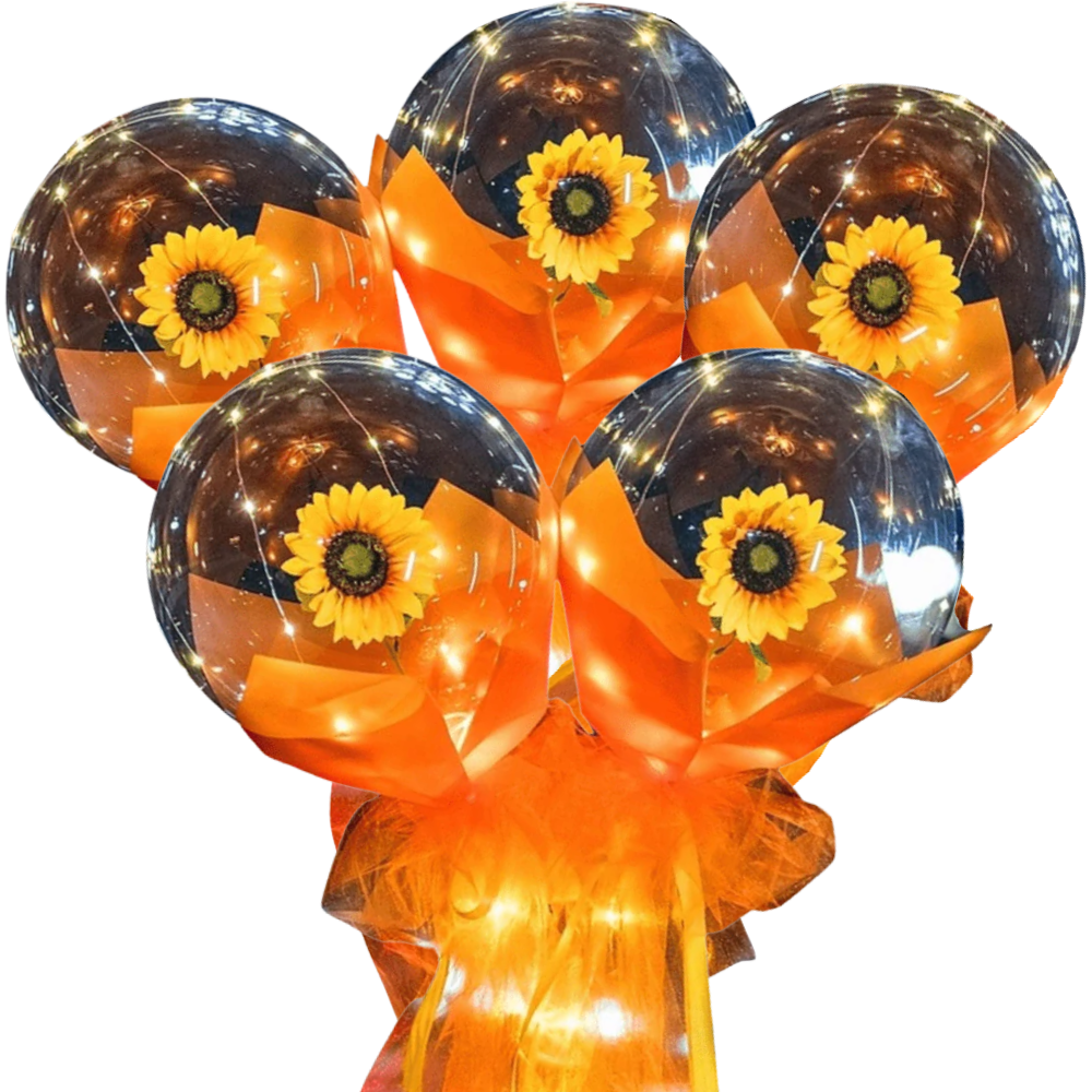 Magnifique ballon LED à rose en DIY
