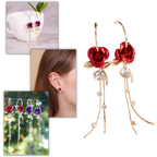 Boucles d'oreilles à glands en forme de roses