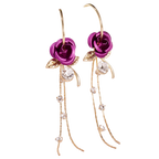 Boucles d'oreilles à glands en forme de roses