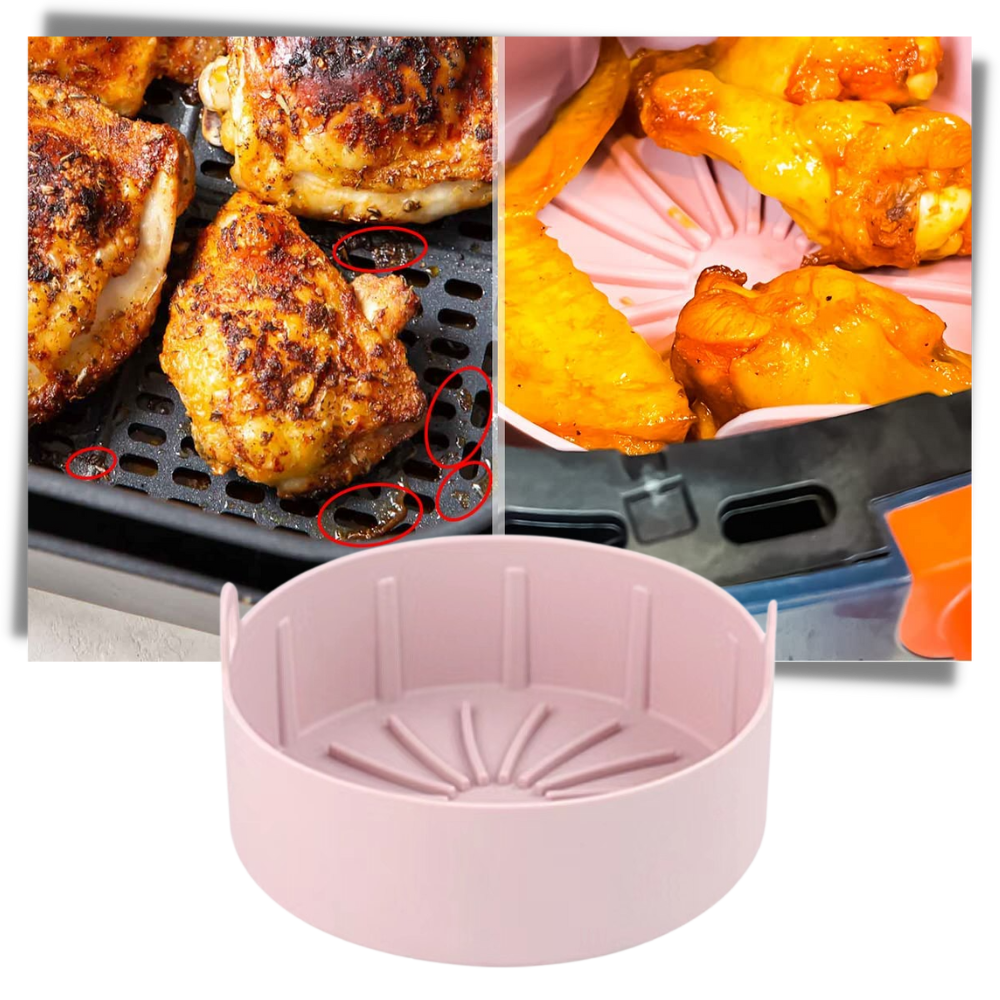Poêle en silicone réutilisable pour friteuse à air