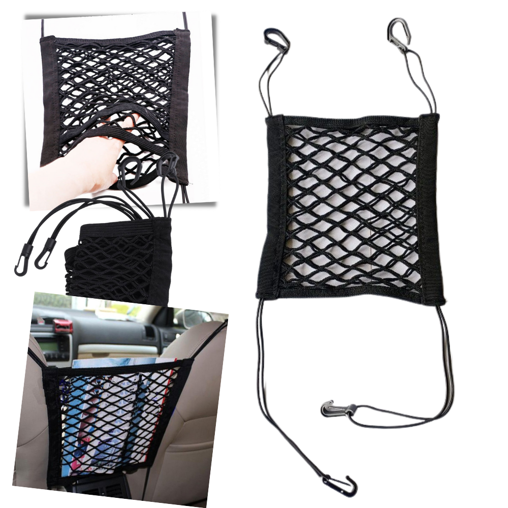 Filet élastique de rangement et d'organisation pour voitures