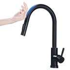 Robinet de cuisine flexible avec capteur