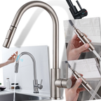 Robinet de cuisine flexible avec capteur
