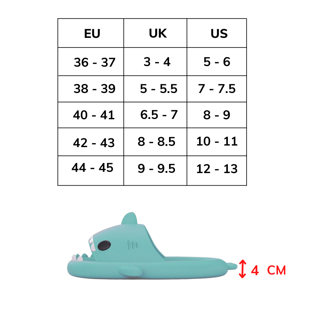Chaussons de plage en forme de requin