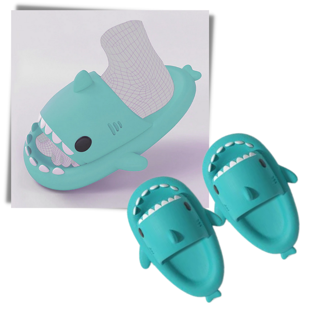 Chaussons de plage en forme de requin