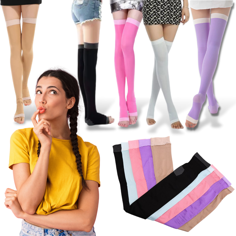 Paire de collants de compression amincissants