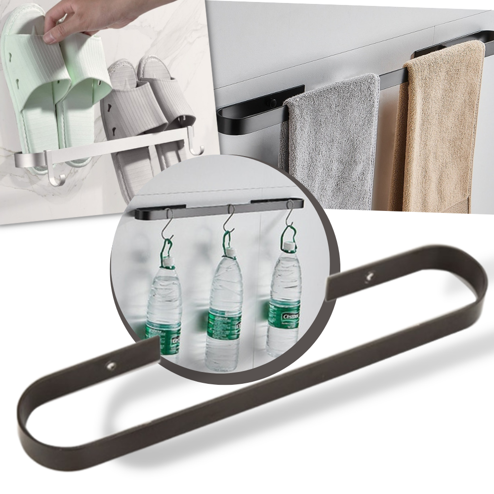 Support mural en aluminium pour pantoufles