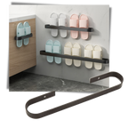 Support mural en aluminium pour pantoufles