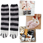 Chaussettes d'hiver en pattes de chat