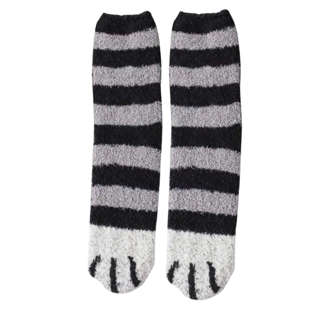 Chaussettes d'hiver en pattes de chat