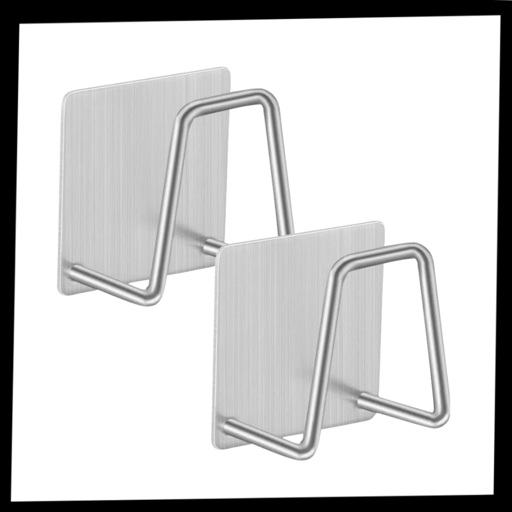 Lot de 2 porte-éponge en acier inoxydable