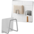 Lot de 2 porte-éponge en acier inoxydable