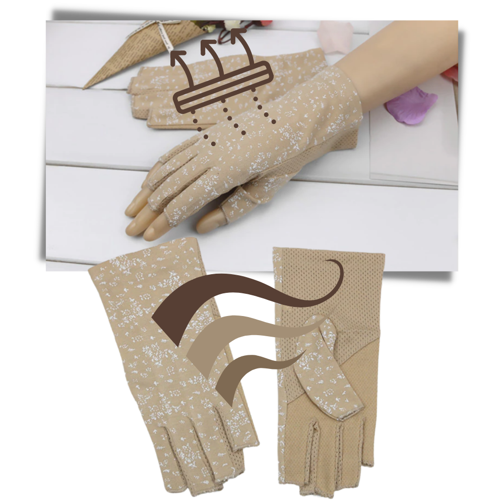 Gants élégants en coton anti-UV
