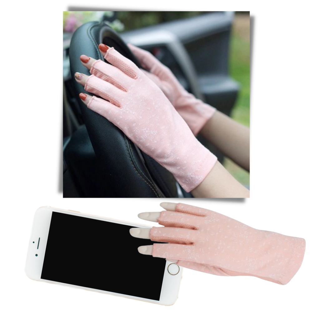 Gants élégants en coton anti-UV