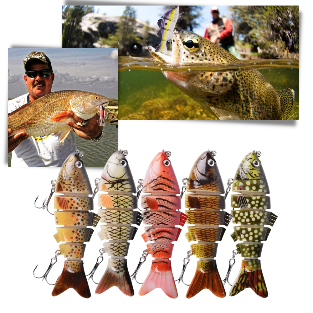 Lot de leurres de pêche artificiels Wobbler