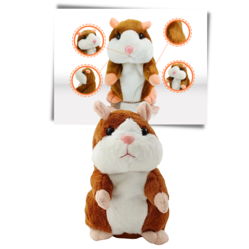 Hamster parlant en peluche