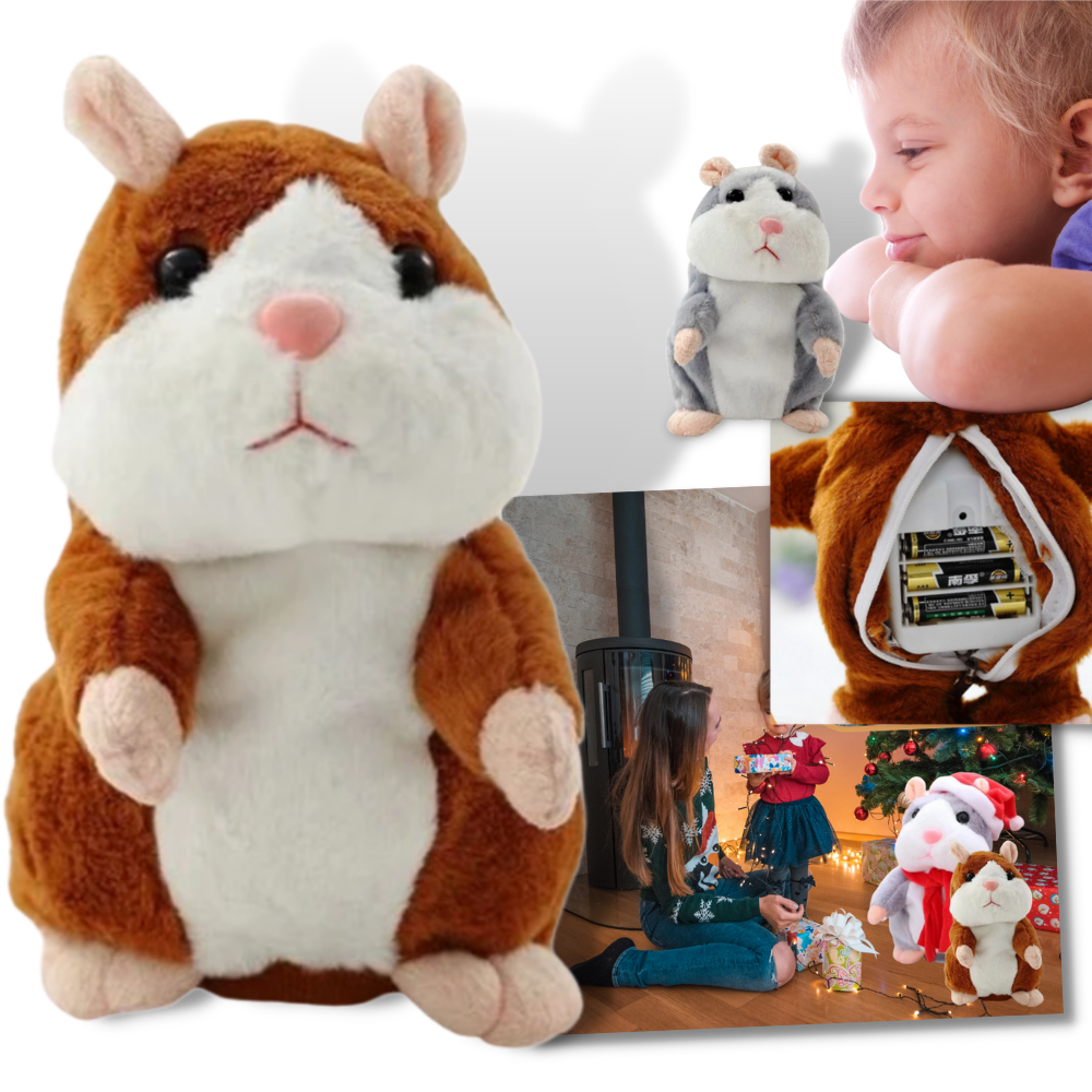 Hamster parlant en peluche