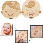Boîte à dents de bébé en bois