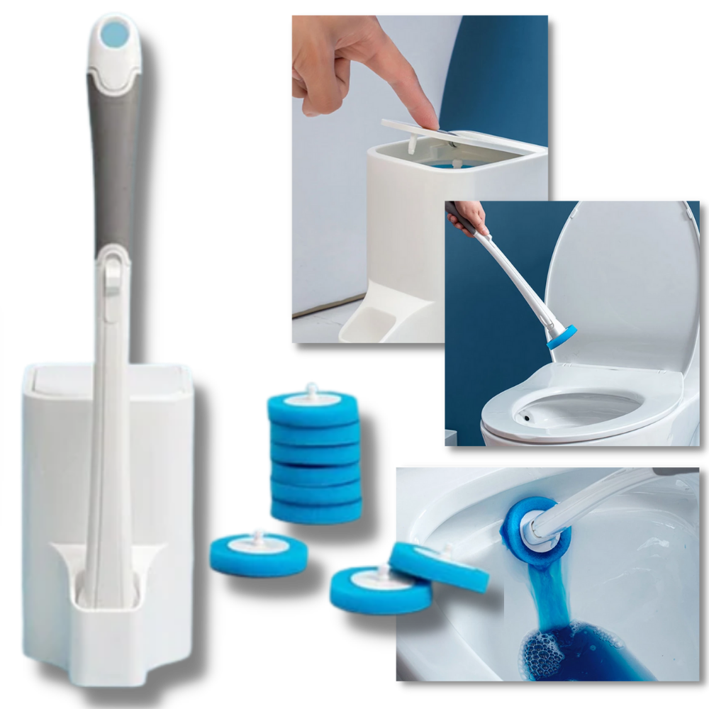 Ensemble de brosses de toilettes jetables