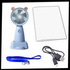 Mini ventilateur USB avec support pour téléphone