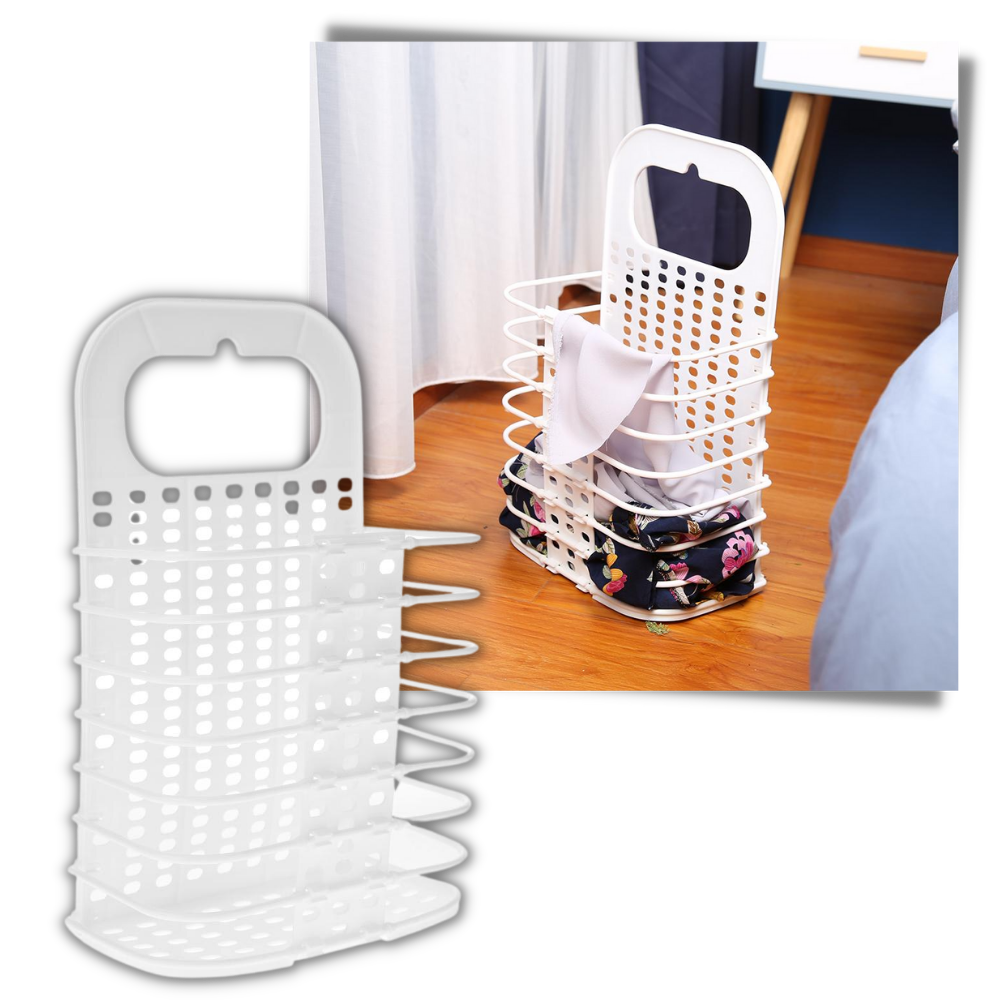 Panier à linge mural pliable en plastique