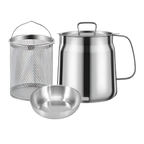 Friteuse en acier inoxydable 2 en 1