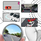 Miroir d'angle mort pour rétroviseur à rotation à 360°