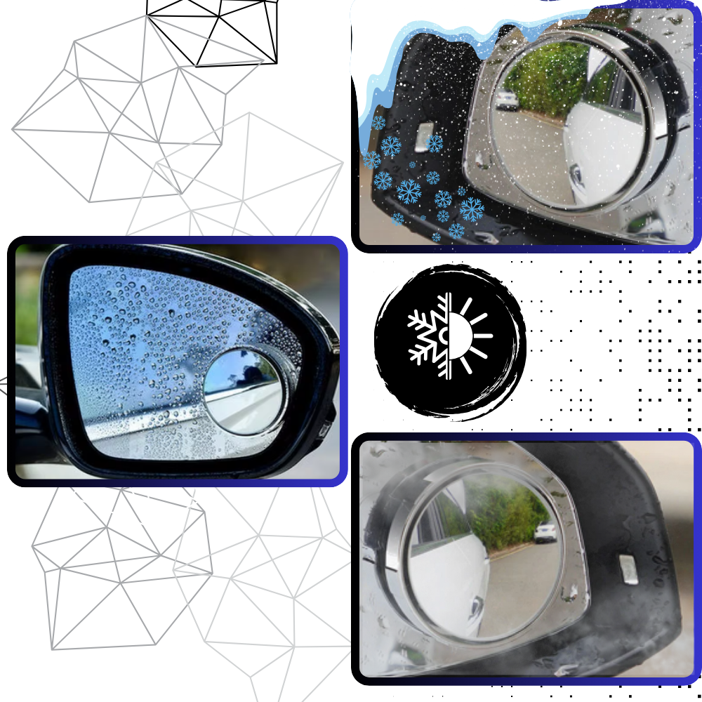 Miroir d'angle mort pour rétroviseur à rotation à 360°