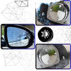 Miroir d'angle mort pour rétroviseur à rotation à 360°