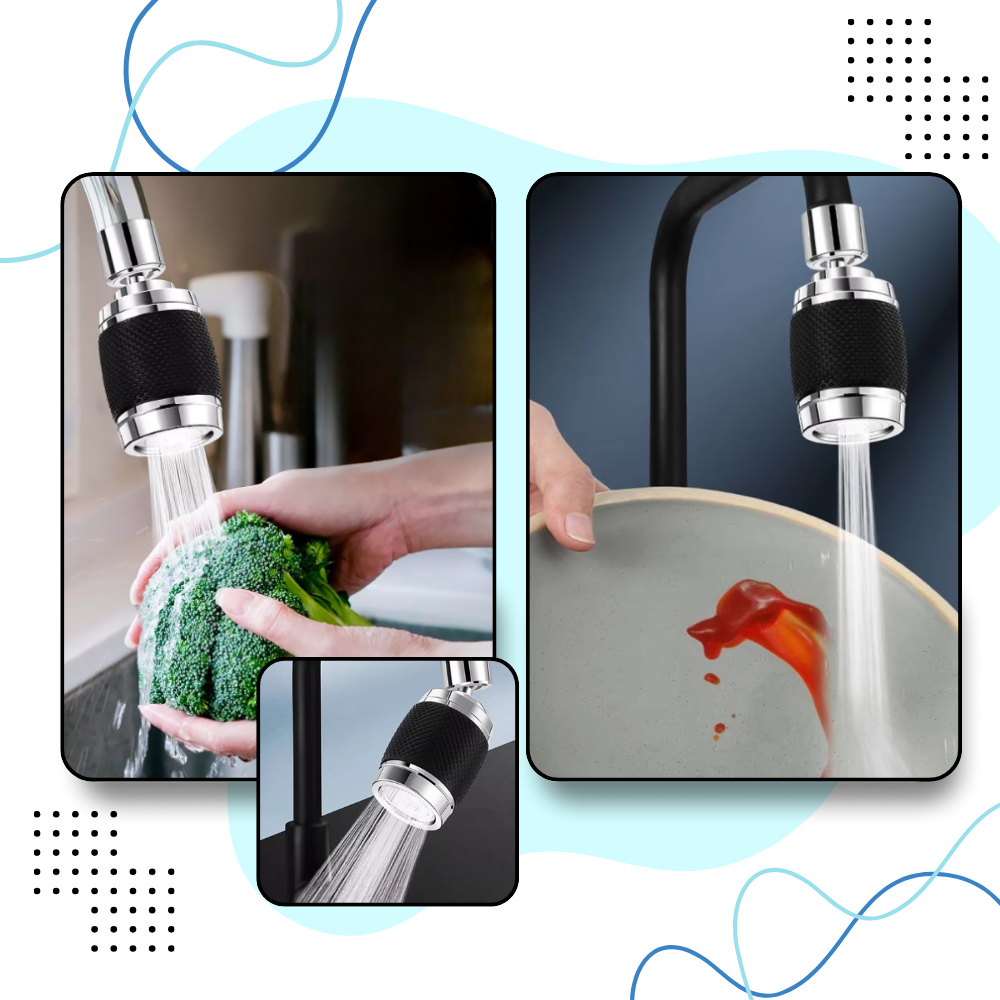 Filtre à eau monté sur robinet 360° à 3 modes