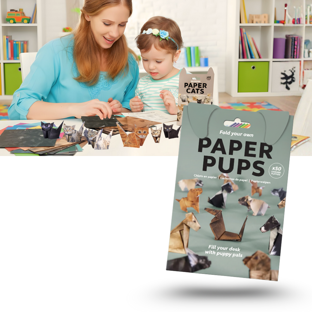 Papier origami 3D d'animaux