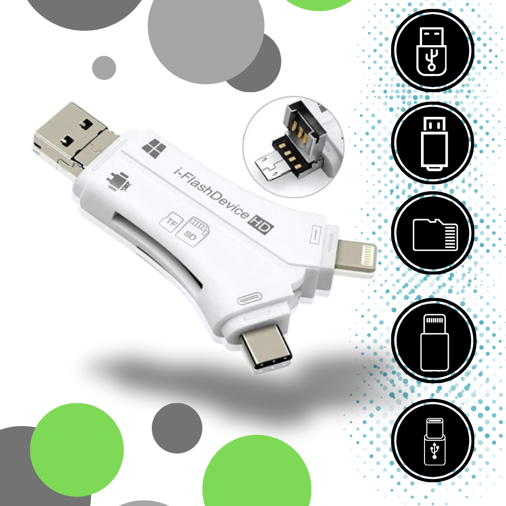 USB 4-en-1 pour téléphones