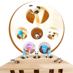 Jouet interactif en bois à 5 trous pour chat