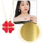 Collier trèfle à 4 feuilles en forme de cœur
