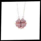 Collier trèfle à 4 feuilles en forme de cœur