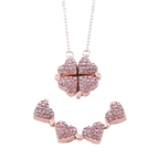Collier trèfle à 4 feuilles en forme de cœur