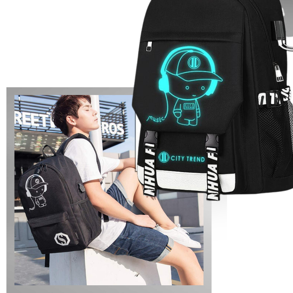 Sac à dos lumineux pour ordinateur portable