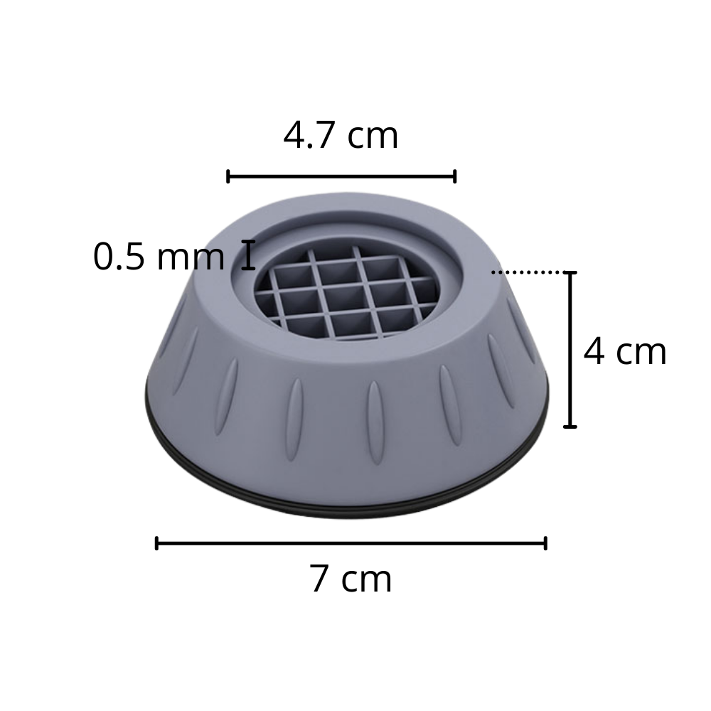 Lot de 4 patins en caoutchouc anti-vibrations