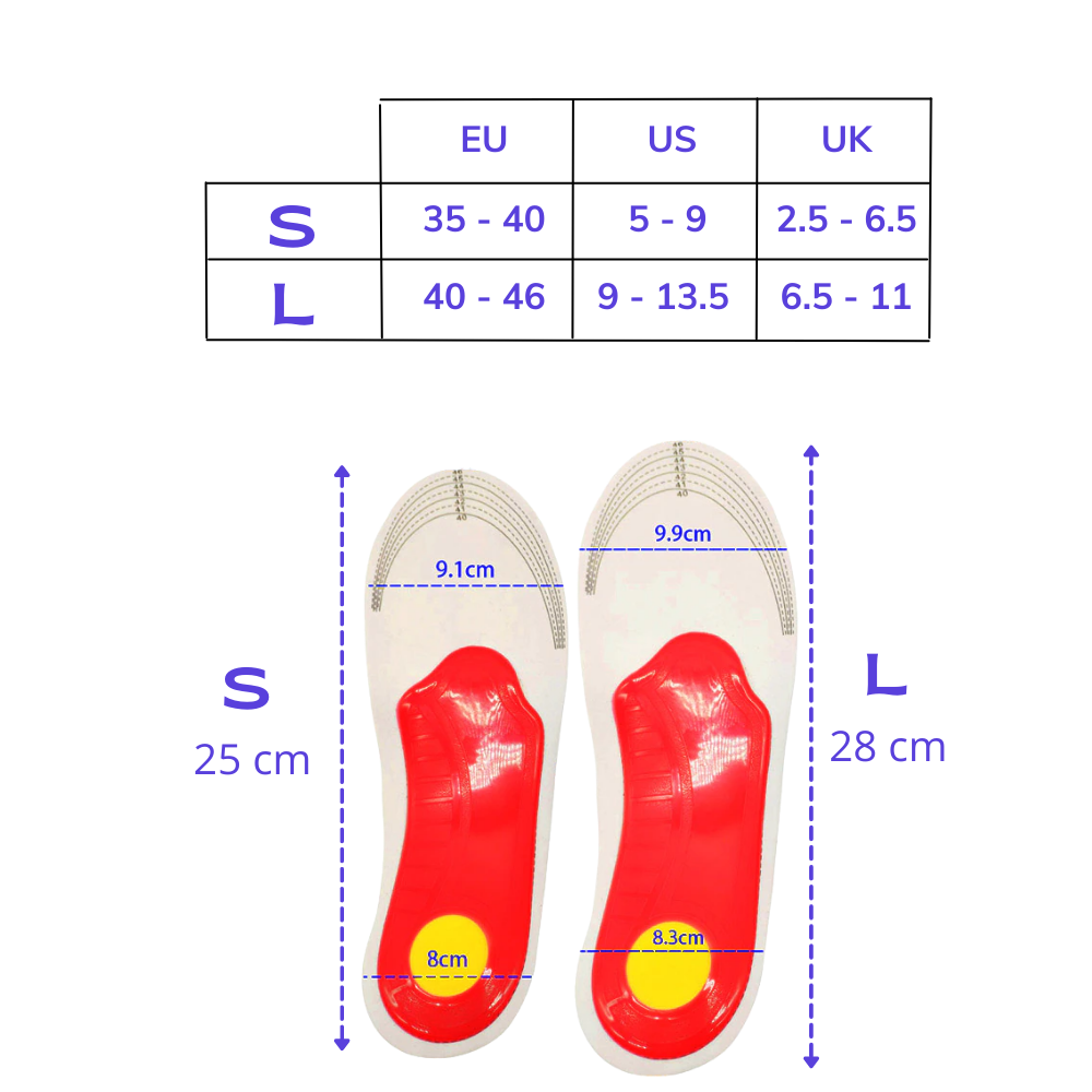 1 Paire de semelles orthopédiques fermes pour pieds plats