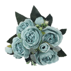 Bouquet de fleurs artificielles en soie, pivoines et roses