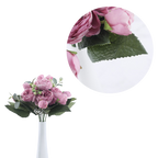 Bouquet de fleurs artificielles en soie, pivoines et roses