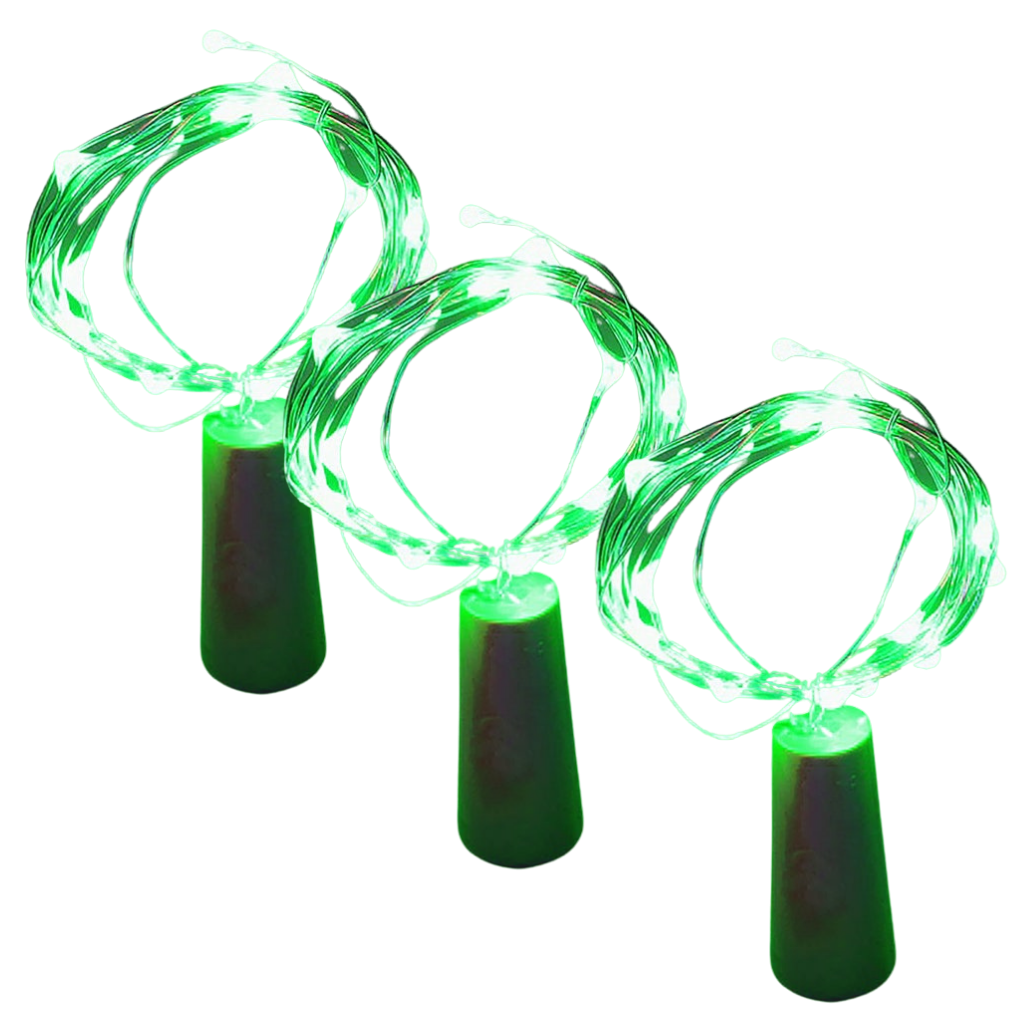 Guirlande lumineuse LED pour bouteille avec bouchon (lot de 3)