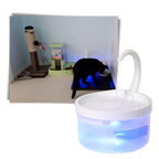 Fontaine d'eau automatique pour chat avec lumière LED
