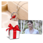 Collier à pendentif de cardinal en forme de cœur