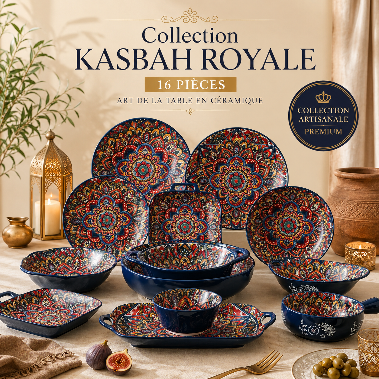 ⭐ Collection Kasbah Royale – 16 Pièces