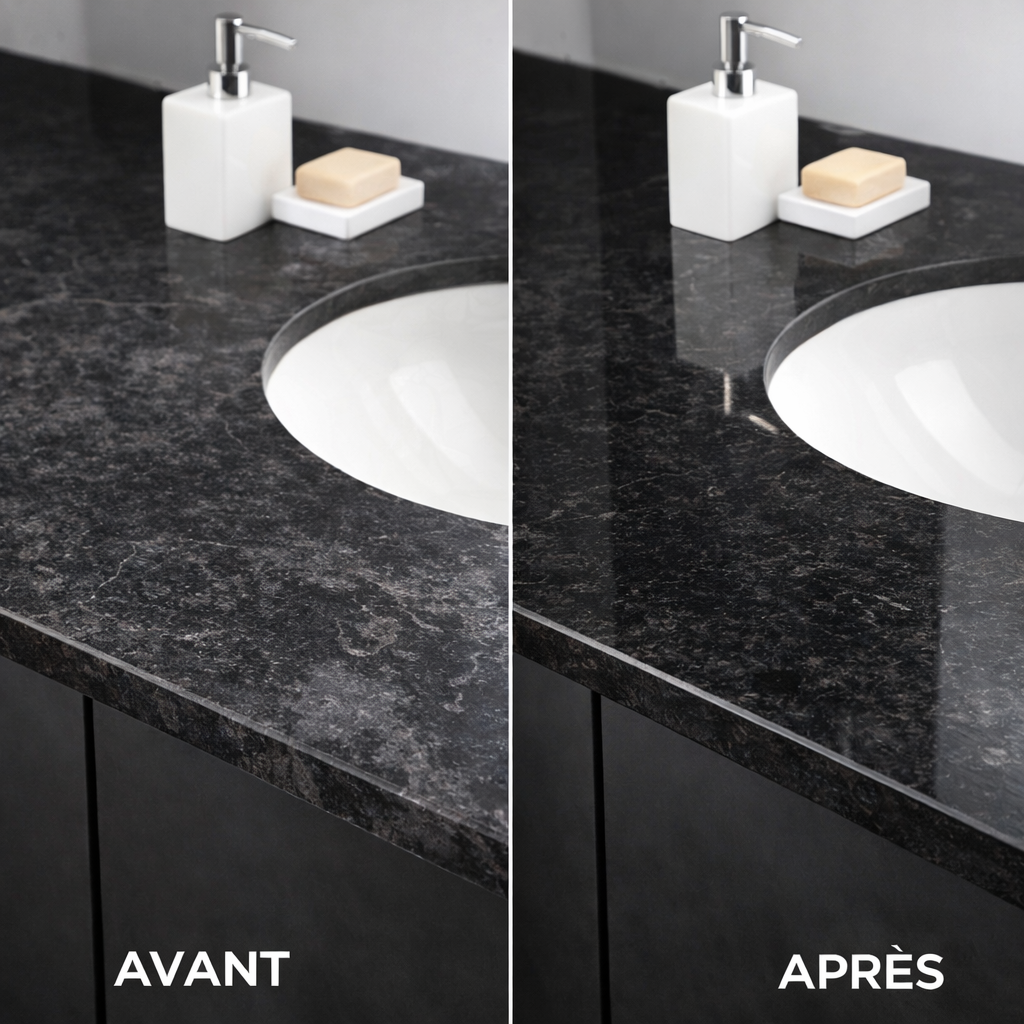 Agent Platifiant Nanocristallin 3-en-1 – Nettoie, Protège et Rénove les Surfaces en Pierre et Carrelage